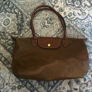 Camo green Longchamp bag